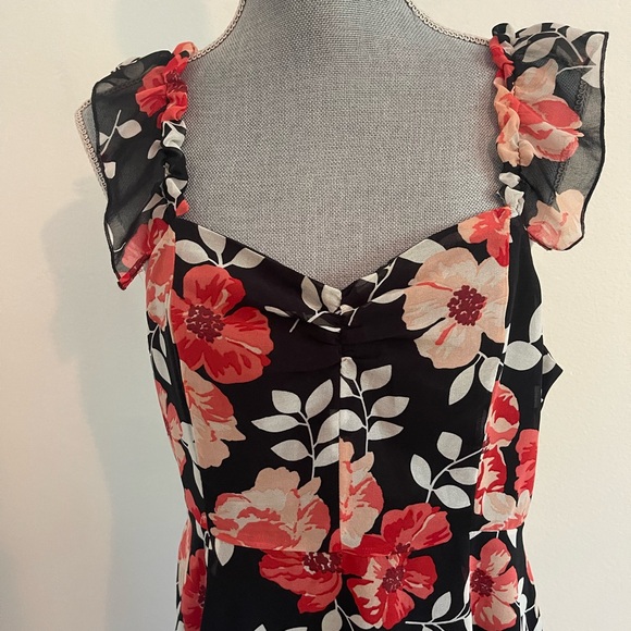 Forever 21 Black and Red Flower Dress - Picture 3 of 8